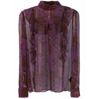 Ba&Sh Blusa com estampa geométrica - Vermelho