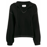 Ba&Sh Moletom Jane com capuz e cordão de ajuste - Preto