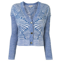 Baum Und Pferdgarten Cardigan de algodão com padronagem Cookie Tiger Shell - Azul