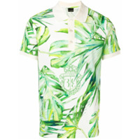 Billionaire Camisa polo com estampa de folhas - Verde