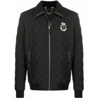 Billionaire Jaqueta matelassê com patch de brasão - Preto