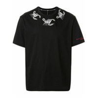 Blackbarrett Camiseta com logo e estampa de escorpião - Azul