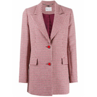 Blumarine Blazer de alfaiataria xadrez - Vermelho