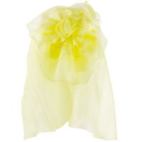 Blumarine Blusa de organza com detalhe floral - Amarelo