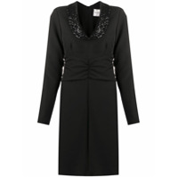 Blumarine Vestido com aplicação na gola - Preto