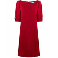 Blumarine Vestido com detalhe de fita - Vermelho