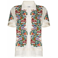 BODE floral-jacquard short-sleeve shirt - Neutro