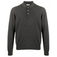 Boglioli long sleeved knitted polo shirt - Cinza