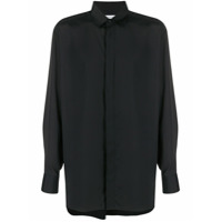 Bottega Veneta Camisa com botões e barra assimétrica - Preto