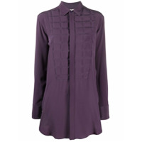 Bottega Veneta Camisa com matelassê frontal - Roxo