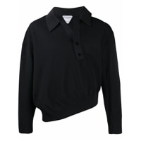 Bottega Veneta Camisa polo mangas longas - Preto