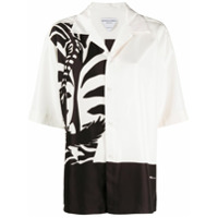 Bottega Veneta Camiseta mangas curtas com estampa de zebra - Branco