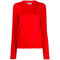 Bottega Veneta Suéter decote careca de tricô - Vermelho