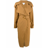 Bottega Veneta Trench coat com fivela triangular - Marrom