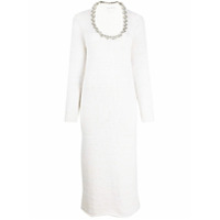 Bottega Veneta Vestido de tricô com colar de corrente - Neutro