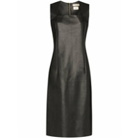 Bottega Veneta Vestido slim de couro - Preto