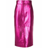 Boutique Moschino metallic finish skirt - Rosa