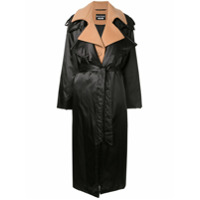 Boutique Moschino Trench coat com sobreposição - Preto