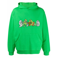 Brain Dead Moletom com capuz e logo Cartoon - Verde