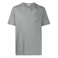 Brioni Camiseta de algodão com logo bordado - Cinza