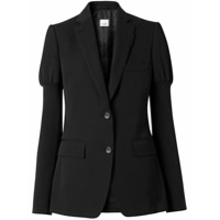 Burberry Blazer Grain De Poudre com recorte nas mangas - Preto