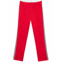 Burberry Calça esportiva de jersey com dupla cintira e detalhe de listras - Vermelho