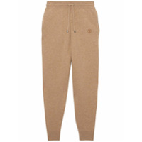 Burberry Calça esportiva monogramada de cashmere - Neutro