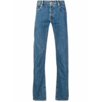 Burberry Calça jeans reta com efeito desbotado - Azul