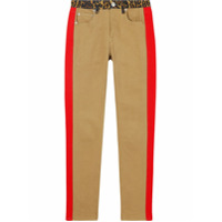 Burberry Calça jeans skinny com detalhe estampa de leopardo - Neutro