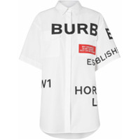 Burberry Camisa com estampa Horseferry mangas curtas - Branco