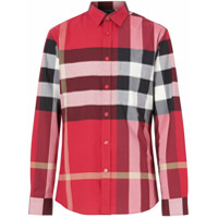 Burberry Camisa com estampa xadrez - Vermelho