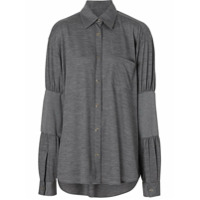 Burberry Camisa com recorte na manga - Cinza