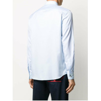 Burberry Camisa de algodão com estampa monogramada - Azul