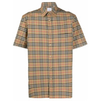 Burberry Camisa mangas curtas com xadrez vintage - Neutro