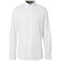 Burberry Camisa Oxford com logo bordado - Branco