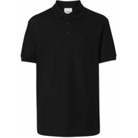 Burberry Camisa polo com aplicação monogramada - Preto