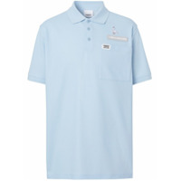 Burberry Camisa polo com aplicações - Azul