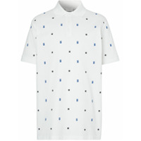 Burberry Camisa polo com bordado monogramado e estrela - Branco