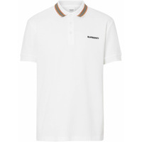 Burberry Camisa polo com detalhe de listra - Branco
