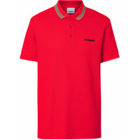 Burberry Camisa polo com detalhe Icon Stipe - Vermelho