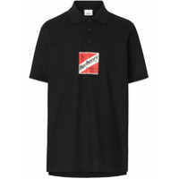Burberry Camisa polo com logo gráfico - Preto