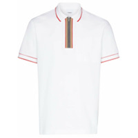 Burberry Camisa polo mangas curtas com listras icônicas - Branco