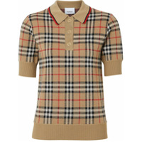 Burberry Camisa polo xadrez vintage - Neutro