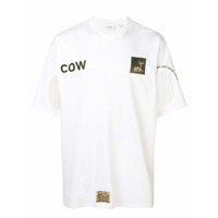Burberry Camiseta com estampa e detalhe vazado - Branco