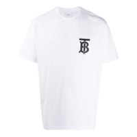 Burberry Camiseta com logo no busto - Branco