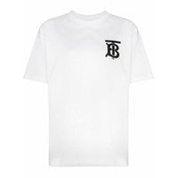 Burberry Camiseta de algodão com monograma branca - Branco