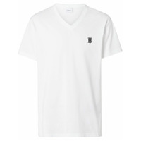 Burberry Camiseta monogramada gola V - Branco