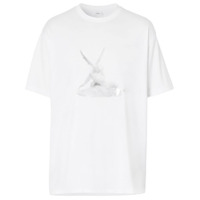 Burberry Camiseta oversized com estampa de cupido - Branco