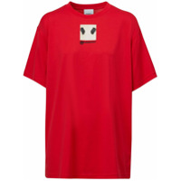 Burberry Camiseta oversized com estampa fotográfica - Vermelho