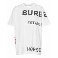 Burberry Camiseta oversized com estampa Horseferry - Branco